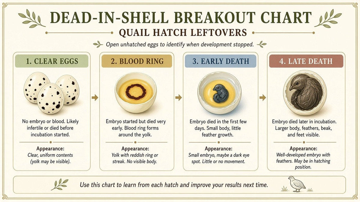 Dead-in-shell breakout chart from The Master Quail Handbook