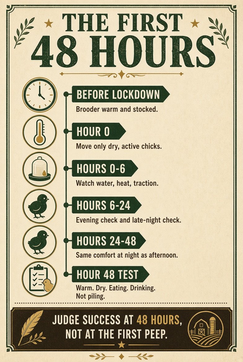 First 48 hours chick checklist from The First 48 Hours
