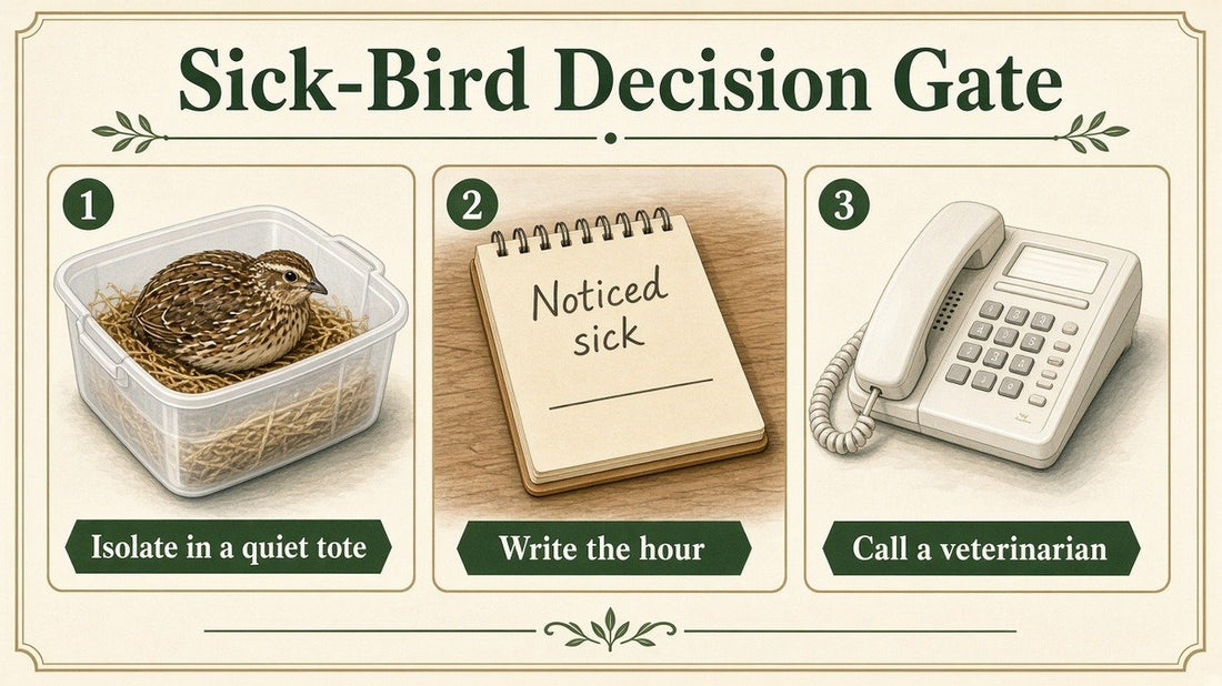 Sick-bird decision gate from The Master Quail Handbook