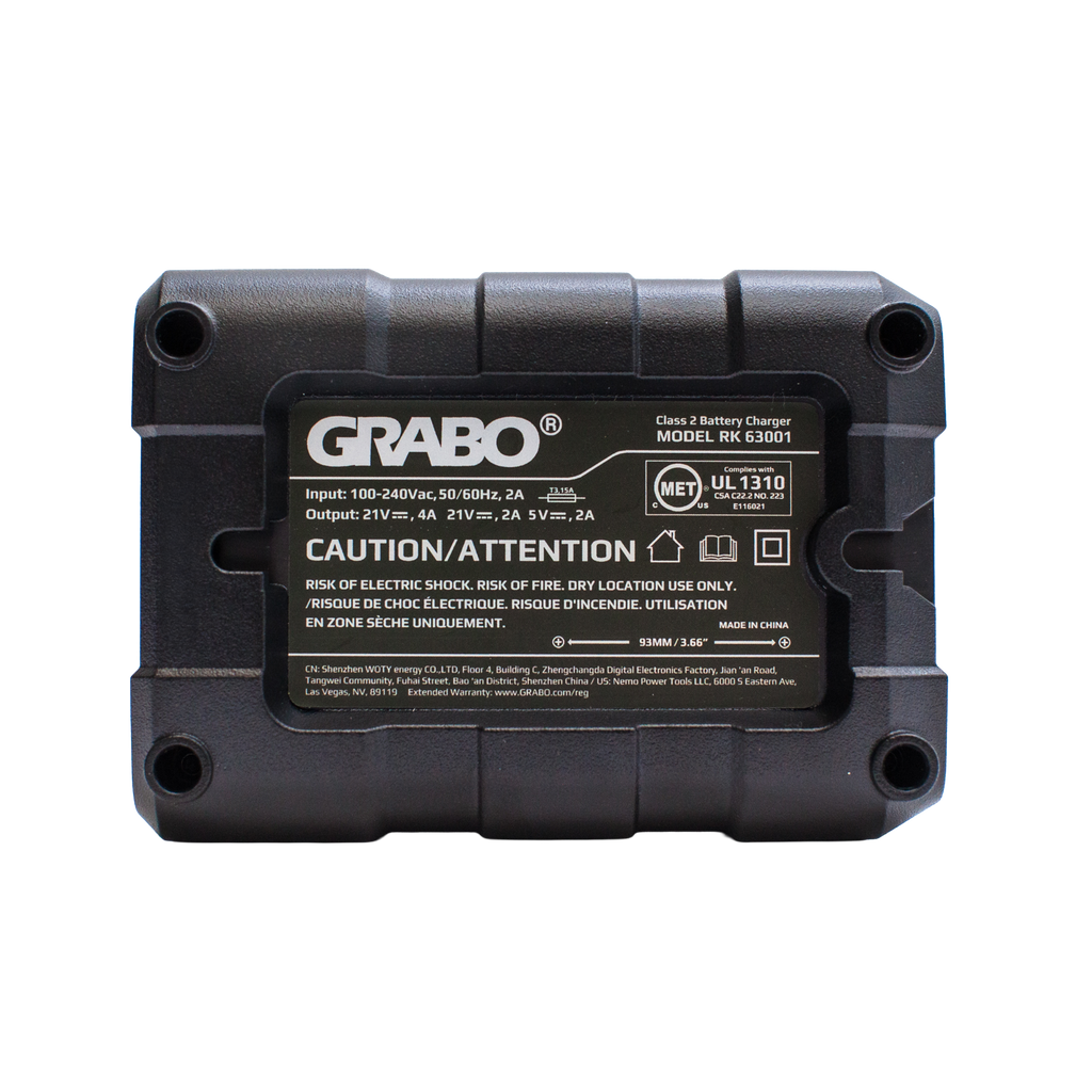 GRABO Pro Brushless 20V Battery Charger