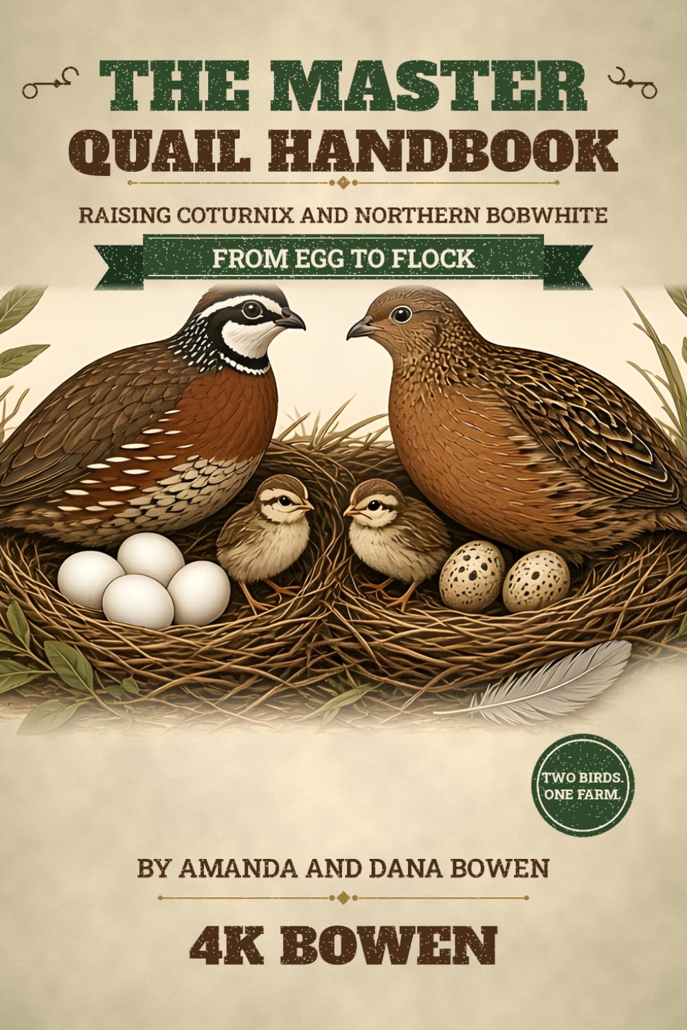 The Master Quail Handbook front cover by Amanda and Dana Bowen