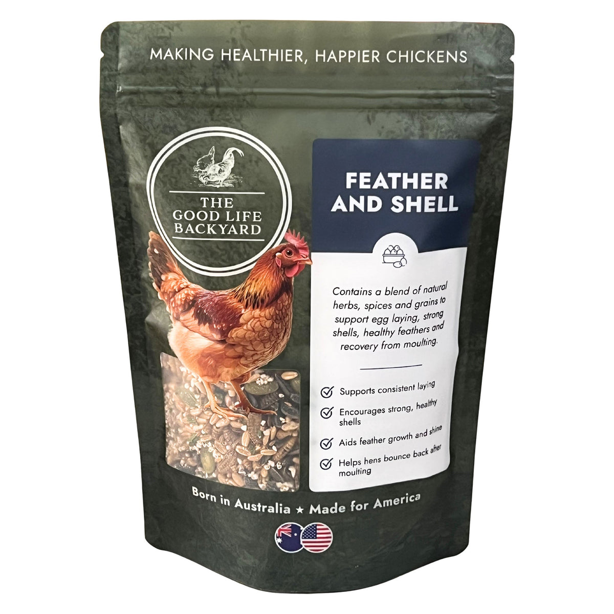 Feather and Shell - Calci-Protein Blend (Chicken Feed Additive) from Hatching Time