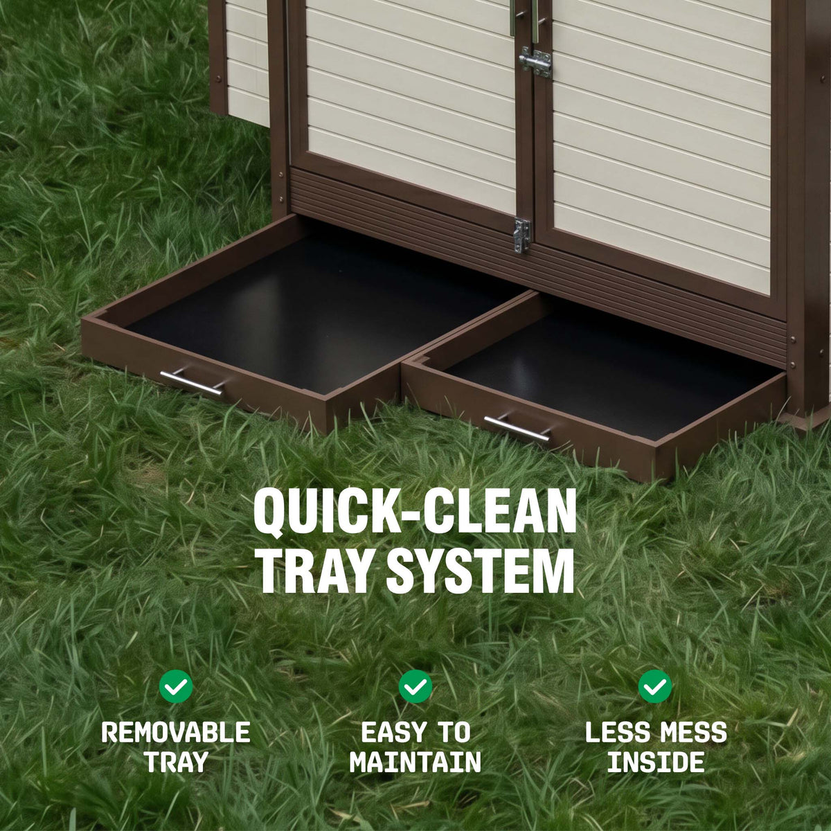 Flock Right Chicken Coop - House with Stand & Run