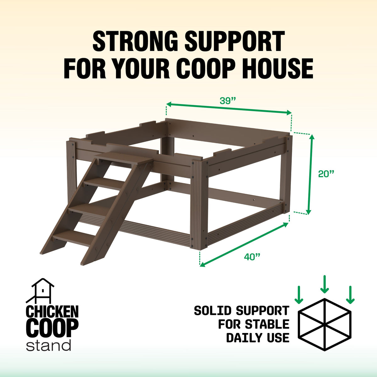 Flock Right Chicken Coop - House with Stand