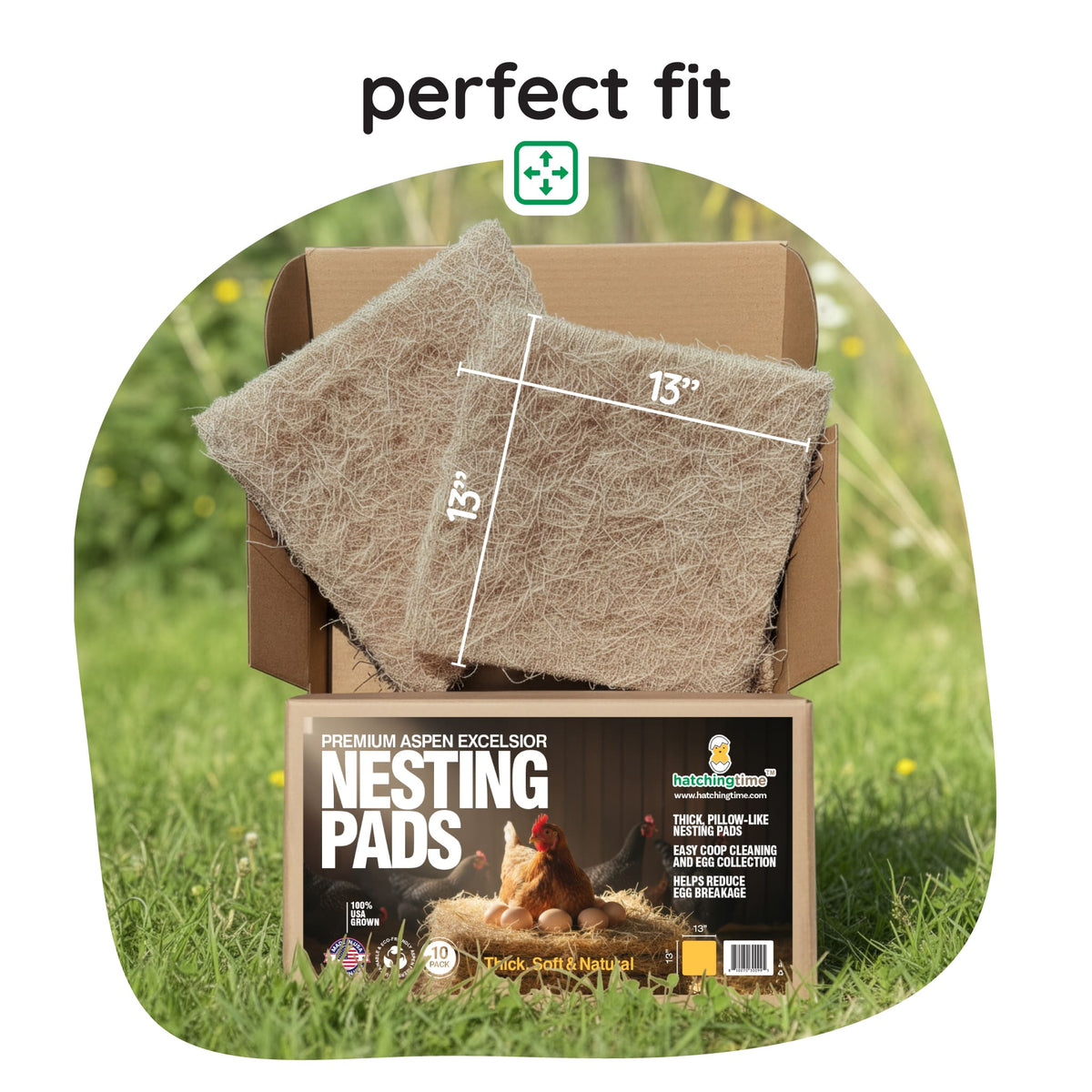 Hatching Time Premium Nesting Pads for Poultry