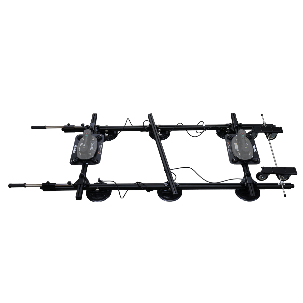 GRABO Panel Pro Modular Rail Suction Gripster System, 6 Cups, 441 lb