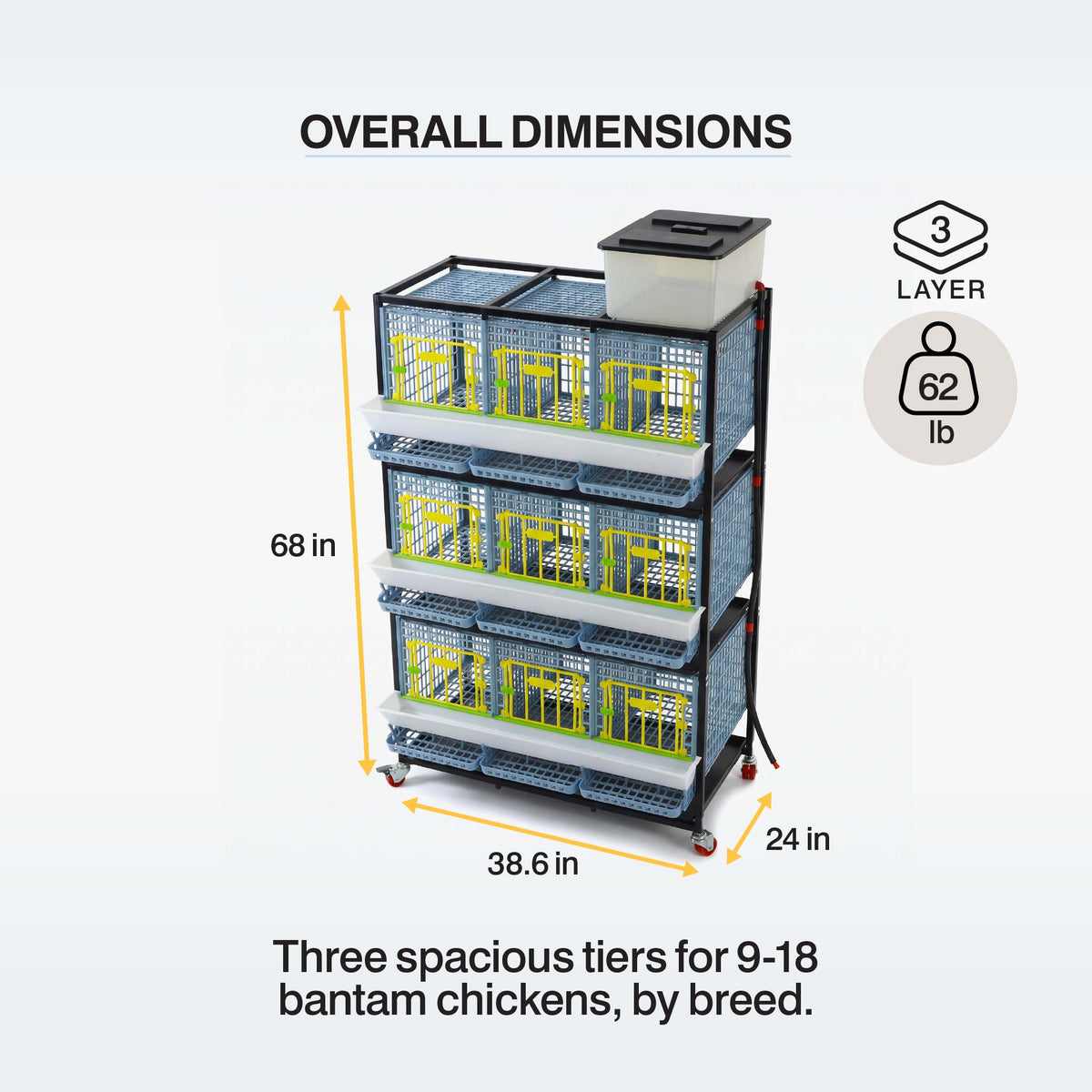 Chicken Cage - 3 Layer H: 15", photo 3