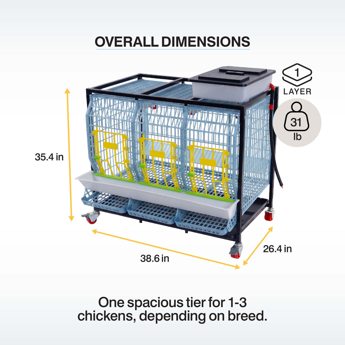 Chicken Cage - 1 Layer H: 22", photo 3