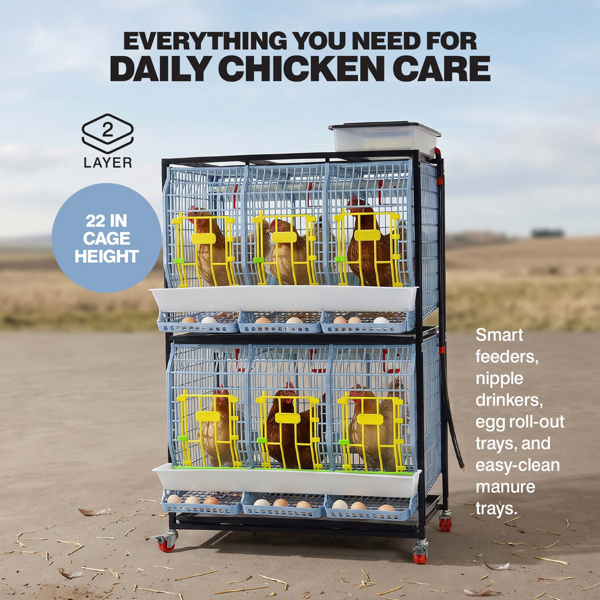 Chicken Cage - 2 Layer H: 22", photo 2