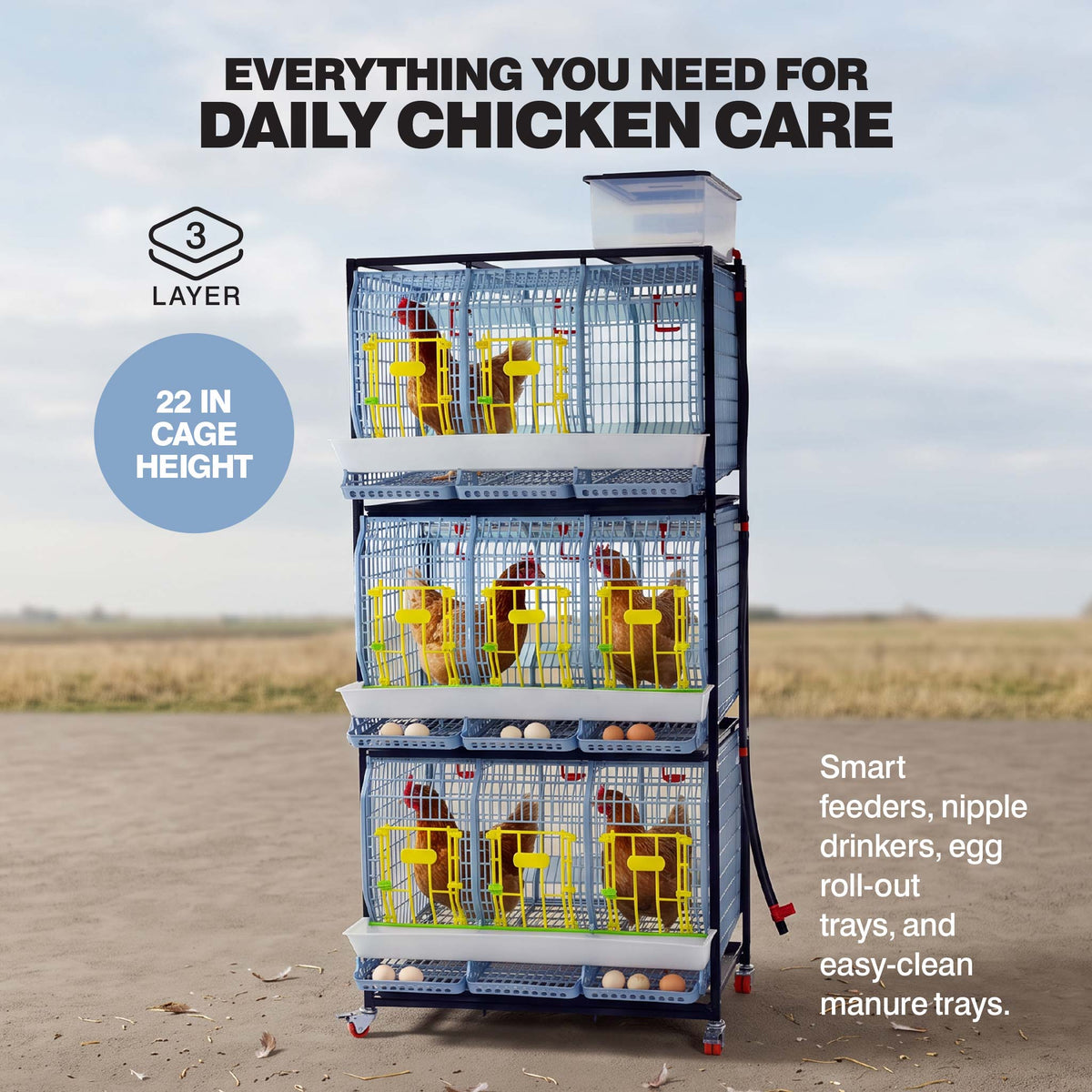 Chicken Cage - 3 Layer H: 22", photo 2