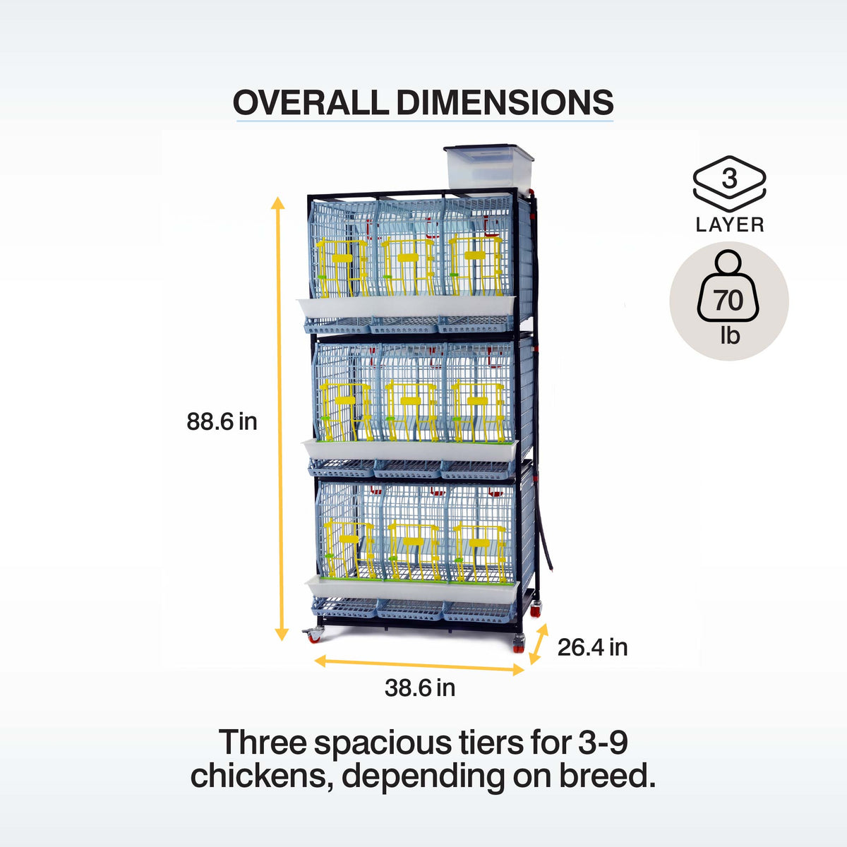 Chicken Cage - 3 Layer H: 22", photo 3