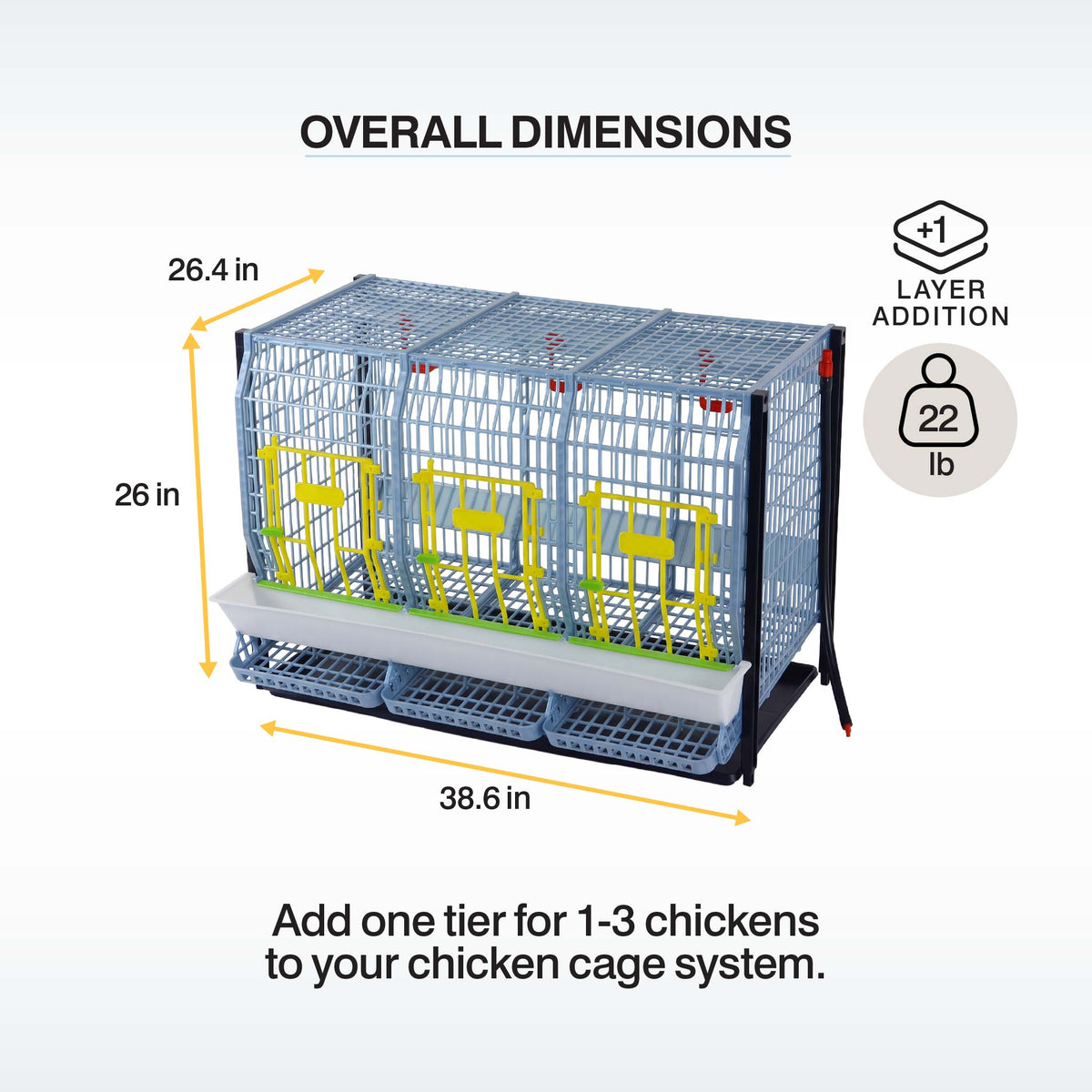Chicken Cage - H: 22" Layer Addition, photo 3