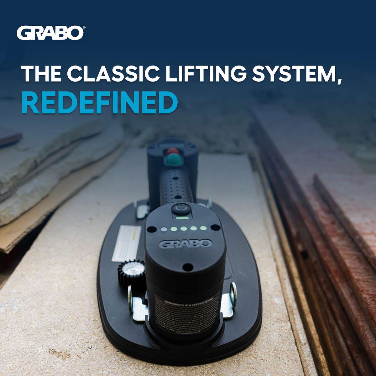 GRABO V2 Cordless Vacuum Suction Gripster, 1 Battery 1 Seal
