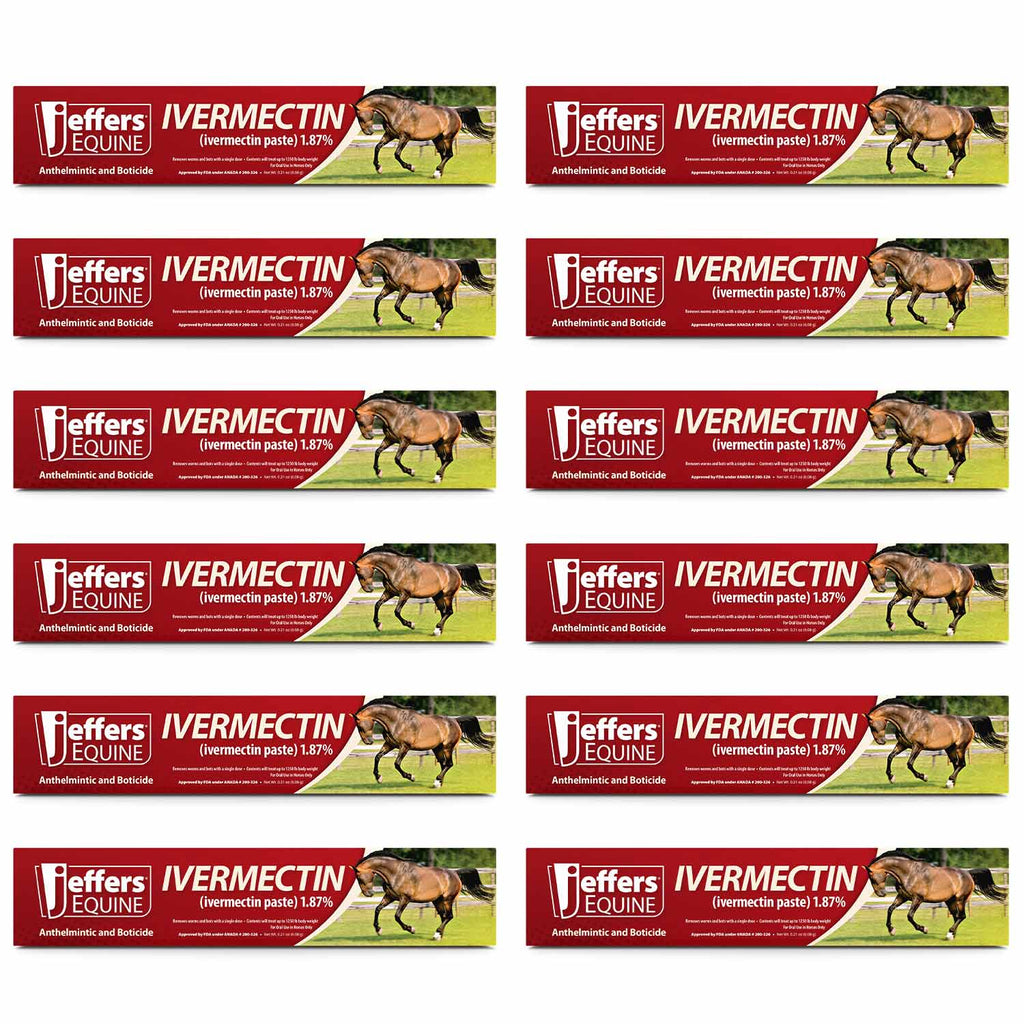 Jeffers Ivermectin Horse Dewormer Gel, Apple Flavored