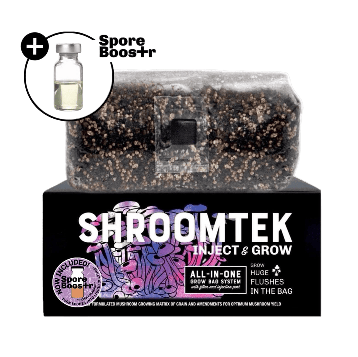 ShroomTek' + Spore Boostr All-In-One Mushroom Grow Bag