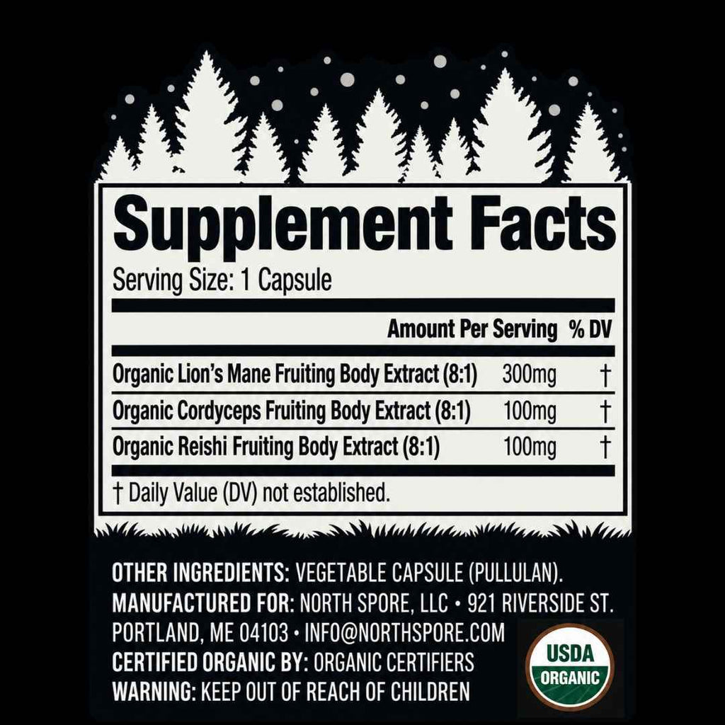 Organic ‘Clarity’ Mushroom Capsules (High Potency)