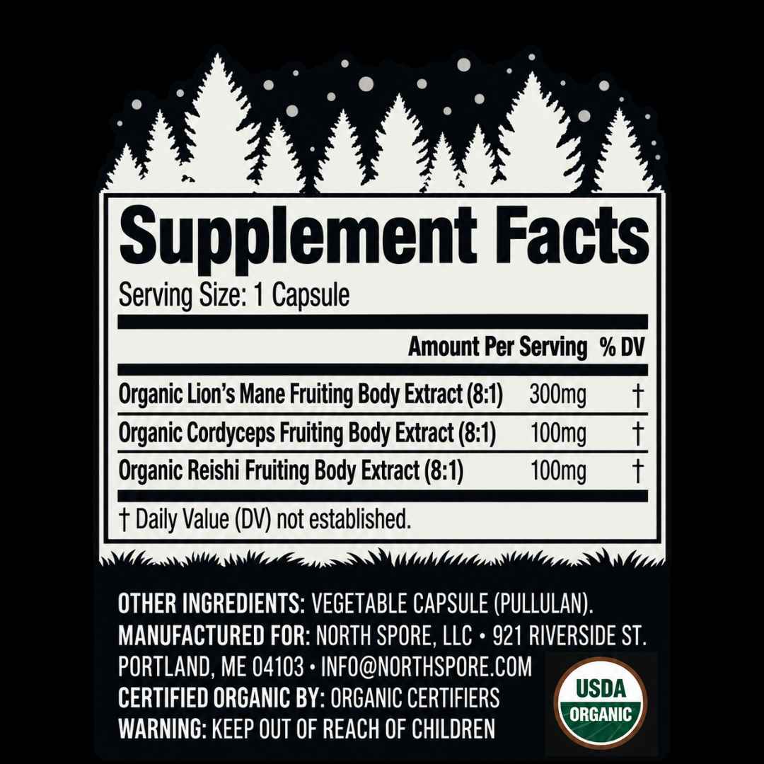Organic ‘Clarity’ Mushroom Capsules (High Potency)